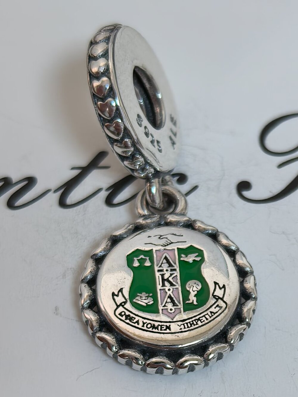 Pandora Alpha Kappa Alpha Sorority Charm Pendant, S925 Silver Jewelry Bracelets